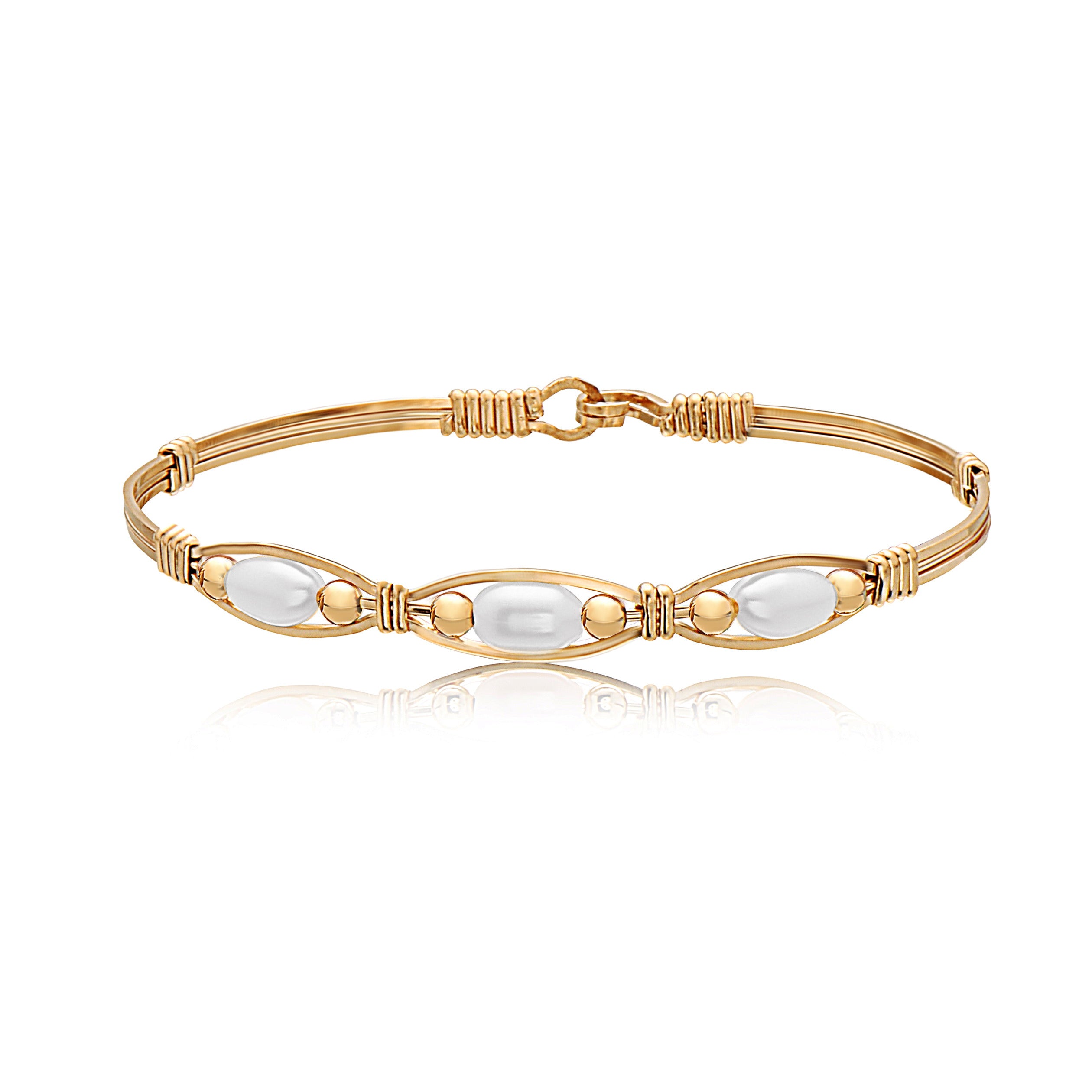 Baby Bracelet with 3 Birthstones or 3 Pearls – MSmade Handmade Fine Jewelry